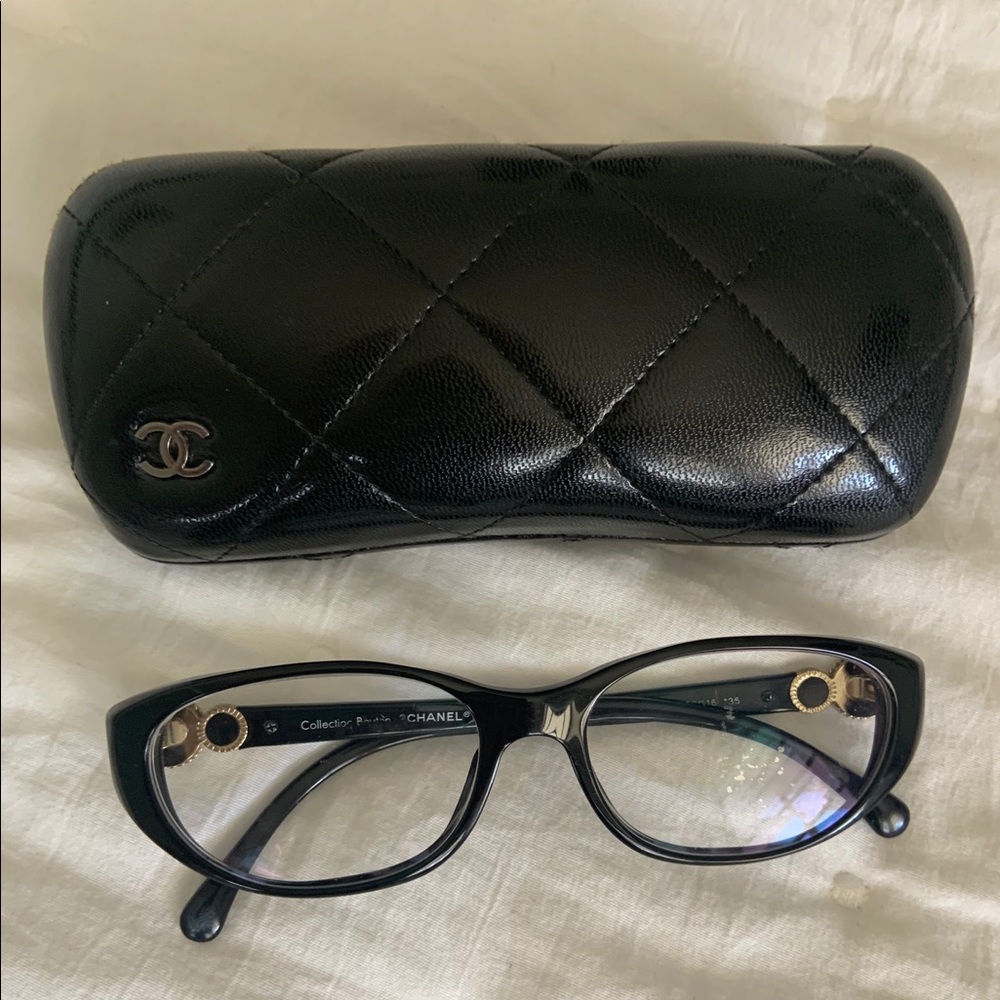 Chanel black frame reading glasses